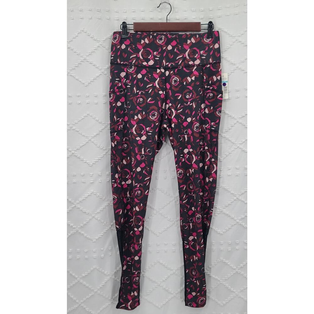 Athleisure Leggings bundle of 3 Womens Size Large Floral & Camo Prints athletic